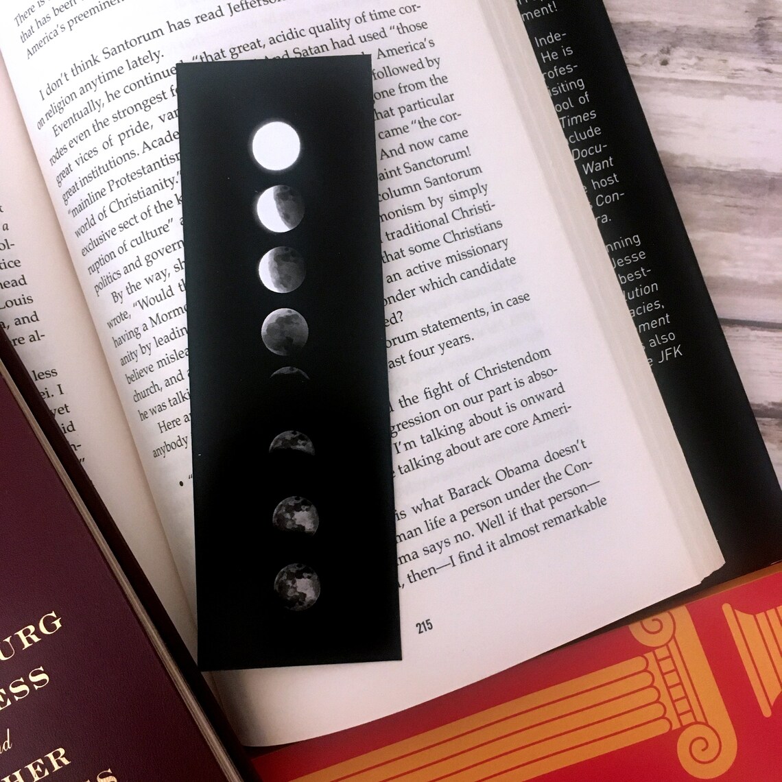 Moon Phases Bookmark Galaxy Bookmark Celestial Book Lovers Etsy Australia
