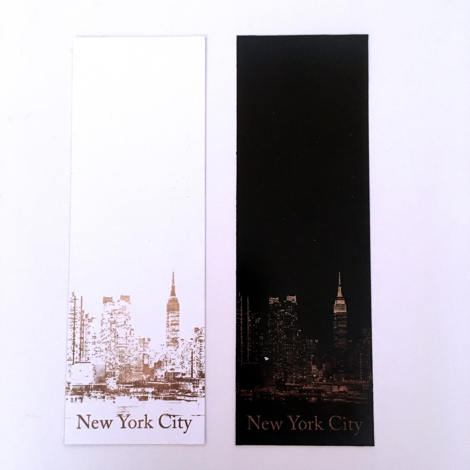 New York Bookmark noir et blanc et or Horizon de New Etsy