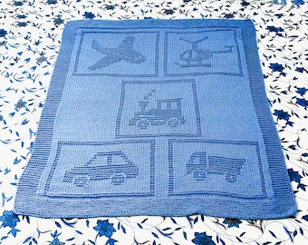 Travels Baby Blanket/knitting Baby Blanket/Pattern/English/DK yarn