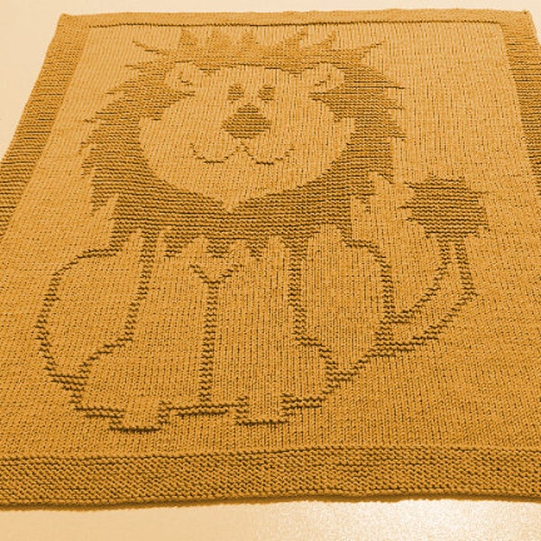 Lion Baby blanket/knitting PATTERN/DK yarn