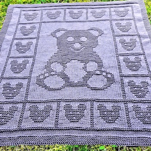 Teddy Bear Baby Blanket / Only English Pattern/ Pattern PDF only