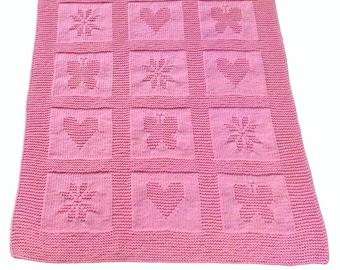 Sweet Baby Blanket, knitting, PATTERN, DK yarn