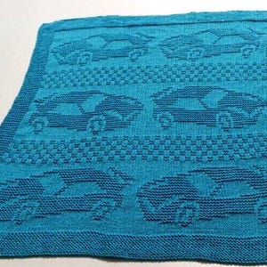 Brum brum Manta de bebé/manta de bebé de punto/patrón/inglés/hilo DK