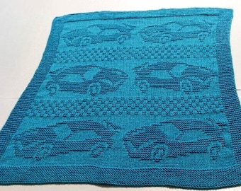 Brum brum Baby Blanket/knitting Baby Blanket/Pattern/English/DK yarn
