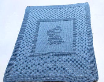 Klaus Baby Blanket, Knitting, Baby Blanket, English Pattern, DK yarn