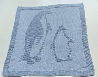 Pinguine Babydecke/Decke/Strickmuster/DK-Garn