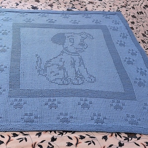 My Puppy Baby blanket/knitting PATTERN/DK yarn