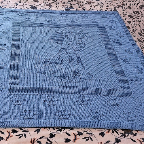 My Puppy Baby Blanket/knitting PATTERN/DK Yarn Etsy