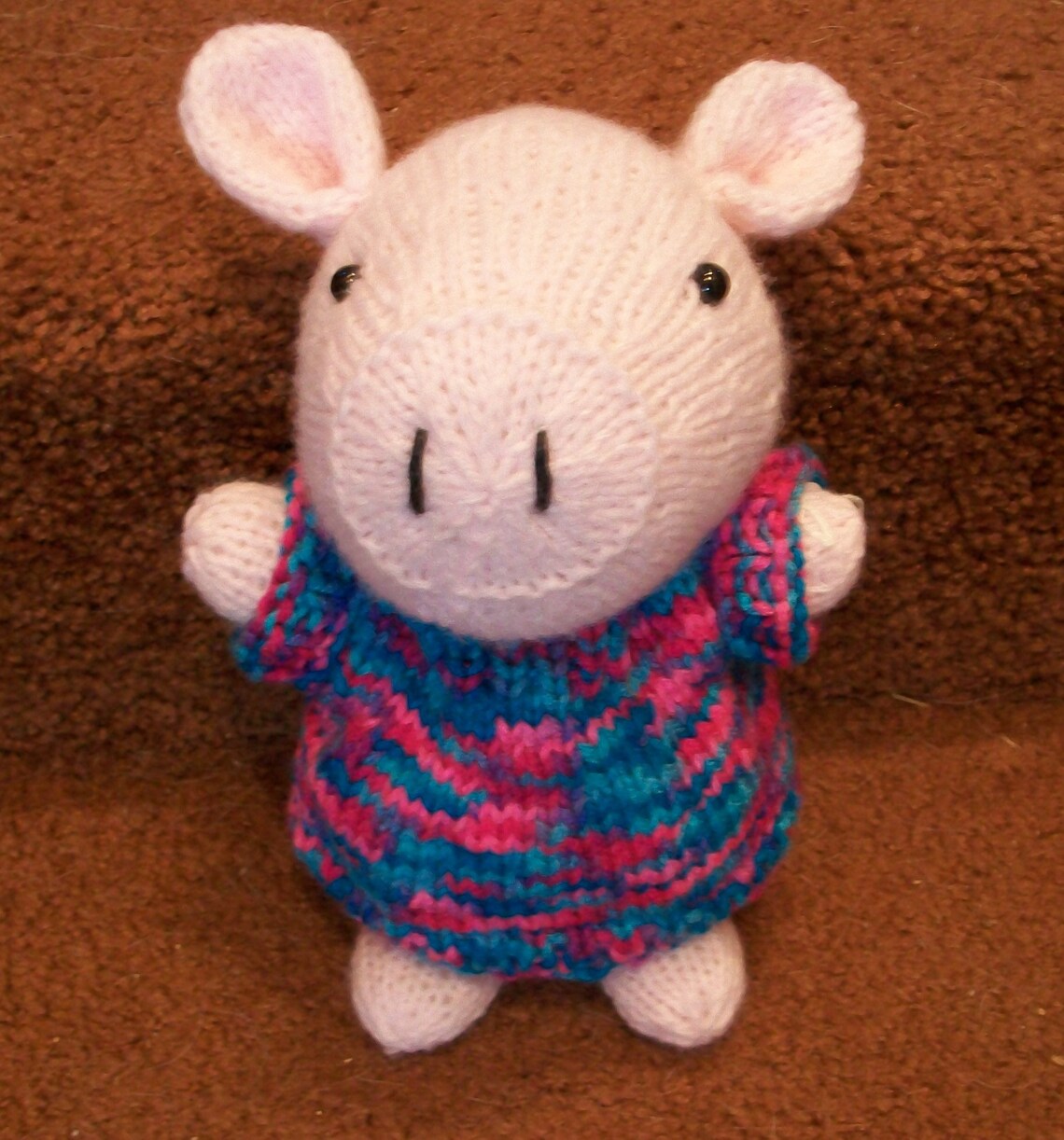 Knit Pig in a Sweater Etsy