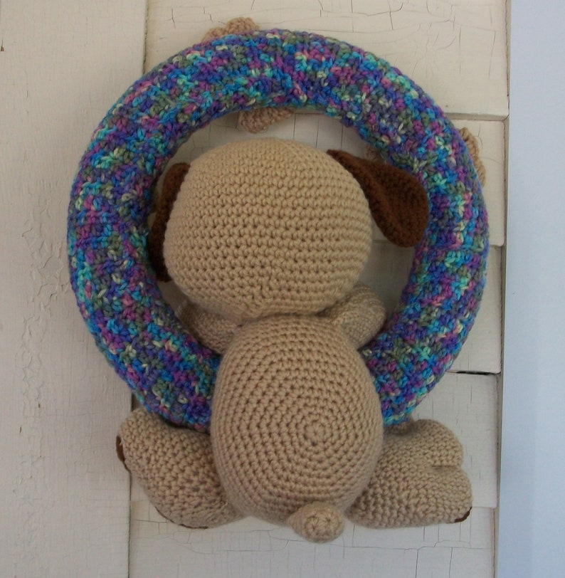 Call it Puppy Love Crochet Wreath Ready to Ship