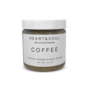 CLEARENCE-Coffee Brown Sugar Body Scrub – Vegan Exfoliating Scrub | Handmade Skincare | Organic Cruelty Free | Moisturizing & Gentle | 4 oz