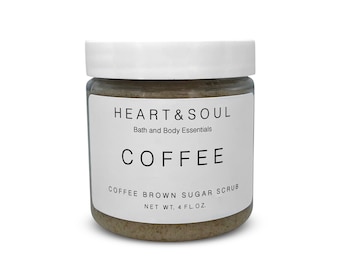 CLEARANCE Coffee Brown Sugar Scrub-All Natural Handmade Vegan Sugar Scrub-Cruelty Free Sugar Scrub-Organic Sugar Scrub-Vegan Body Scrub