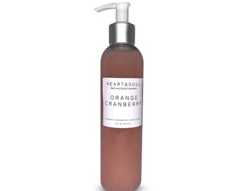 Natural Handmade Vegan Hand Soap-Orange Cranberry Hand Soap-Organic Hand Soap-Liquid Hand Soap-Cruelty Free Hand Soap-Winter and Fall Scents