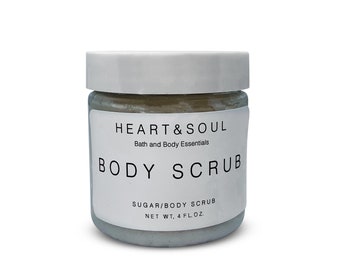 CLEARANCE All Natural Handmade Vegan Sugar Scrub-Organic Sugar Scrub-Cruelty Free Sugar Scrub-Vegan Body Polish-Cruelty Free Body Scrub