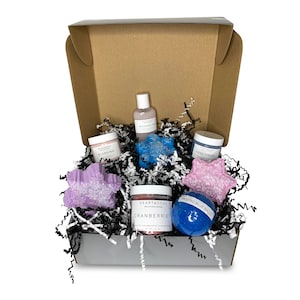 Handmade Natural Organic Bath & Body Essentials–Mystery Self-Care Gift Box | Spa Box | Skincare Gift Set | Beauty and Relaxation Box