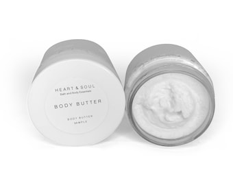 Whipped Body Butter Sample: Natural Handmade | Vegan | Cruelty-Free | Organic Skincare | 1 oz Travel Size