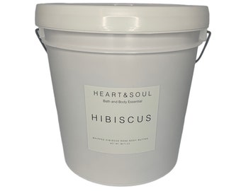 GROOTHANDEL-Natuurlijke handgemaakte hibiscusroos bodyboter | Veganistische bodyboter | Cruelty-Free bodycrème | Bulk Private Label Bodyboter | Gallon