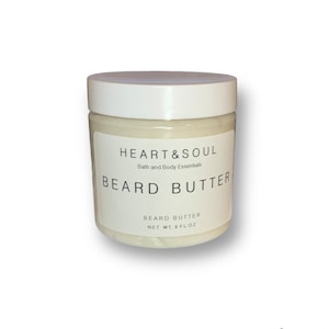 Natural Organic Beard Butter – Vegan | Handmade Beard Care | Whipped Moisturizer for Men | Facial Hair Butter | Cruelty Free Skincare – 4oz