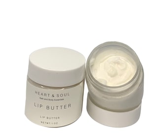 Natural Handmade lip butter-Vegan Lip Butter-Cruelty Free Lip Butter-Organic Lip Butter-1oz Lip Butter-Lip Polish- Lip Gloss-Lip Care