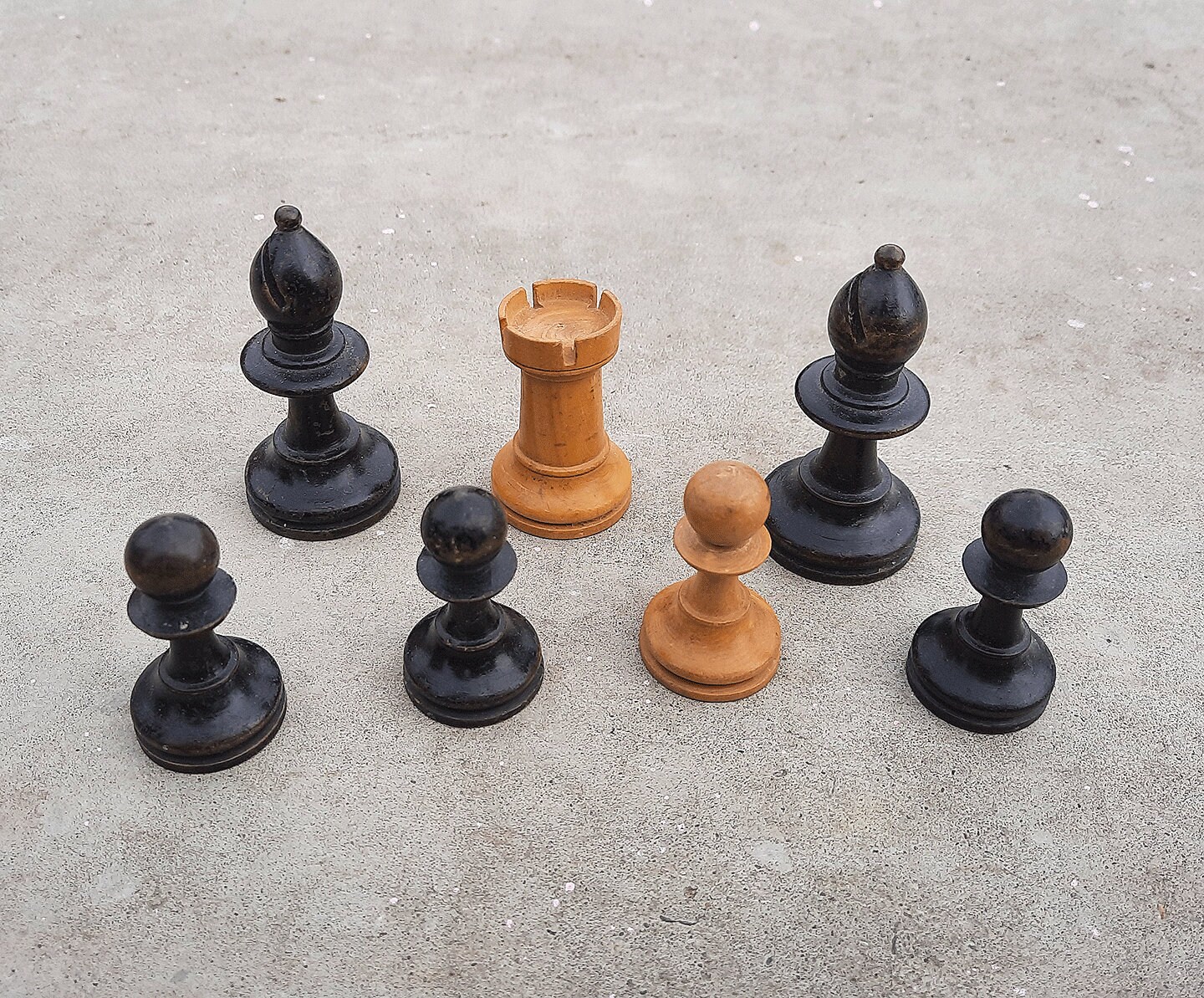 Antique wooden weighted chess pieces vintage rook Etsy