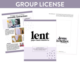 PRINTABLE Lent Paper Chain Scripture Countdown | Lent Printable | Easter Countdown | Lent Decor | Easter for Kids | Family Lent Activity