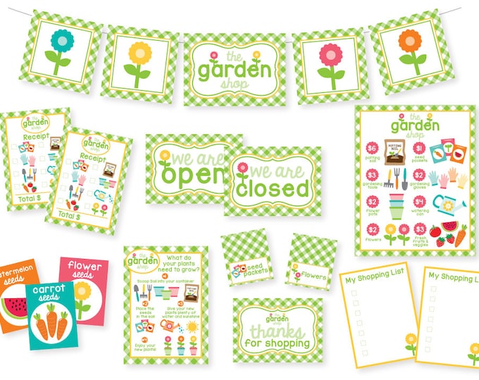 PRINTABLE Garden Shop Pretend Play Kit Kids Pretend Play - Etsy Canada