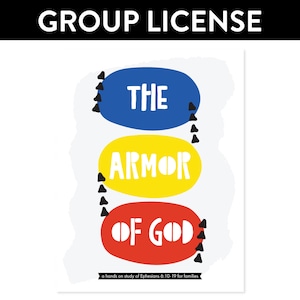 GROUP LICENSE | Printable The Armor of God Activity Pack | Bible Activity | Kids Bible Study | Sunday School Activity | Bible Lesson |  VBS