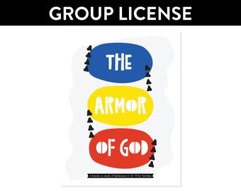 GROUP LICENSE | Printable The Armor of God Activity Pack | Bible Activity | Kids Bible Study | Sunday School Activity | Bible Lesson |  VBS