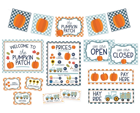 PRINTABLE Pumpkin Patch Pretend Play Kit  Kids Pretend Play