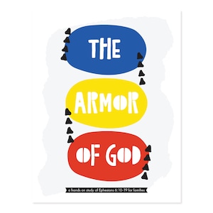 PRINTABLE The Armor of God Activity Pack Bible Activity Kids Bible Study Sunday School Activity Christian Homeschooling VBS image 1