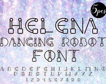 Roboter Schrift Etsy