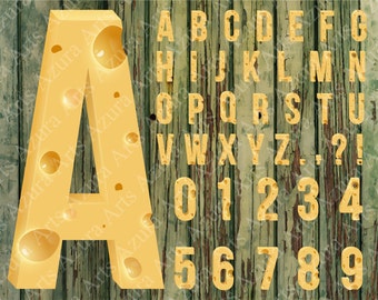 Cheese Alphabet,Cheese Numbers,Cheese Font,Cheese ClipArt,Cheese art,Cheese Letters,Digital Font,Chees PNG, Kids Clip Art,Yellow,DIY clipart