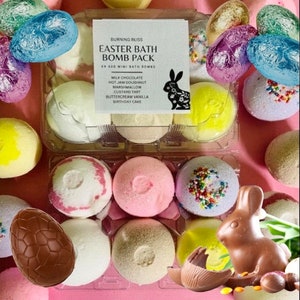 Easter Egg Bath Bombs, Easter Gift Pack, Kids Bath Bombs, Gourmand Bath Bombs