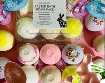 Easter Egg Bath Bombs, Easter Gift Pack, Kids Bath Bombs, Gourmand Bath Bombs