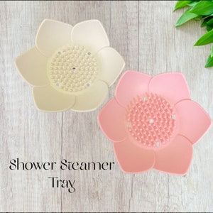 Shower Steamer Tray, Silicone Steamer Dish for Shower Steamers, Soap Dish, Spa Gift, Stocking Stuffer