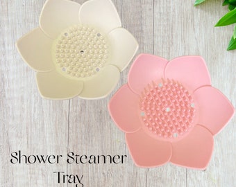 Shower Steamer Tray, Silicone Steamer Dish for Shower Steamers, Soap Dish, Spa Gift, Stocking Stuffer