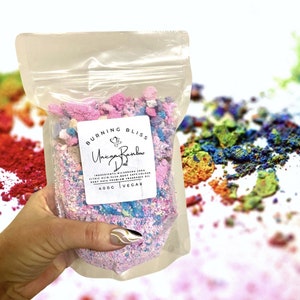 Unicorn Rainbow Bath Fizz, Dust & Bubble,Bubble Bath,Bath Bomb~Vegan~Free Post 465g