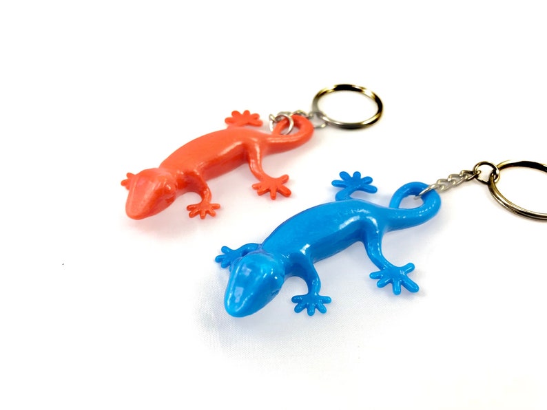 Gecko Lizard Keychain Cute Lizard Reptile 3D Printed Etsy