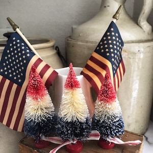 Patriotic Bottle Brush Tree, 4th of July Tree, Red,White, and Blue Bottle Brush Tree, Patriotic Decor, Independence Day, Americana