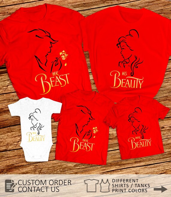 Beauty And The Beast Family Shirts 