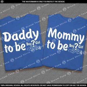 Mommy To Be and Daddy To Be Shirts, Gift For New Mom and Dad, Matching Pregnancy Shirts, Baby Shower Shirts, Pregnancy Announcement Shirt image 5