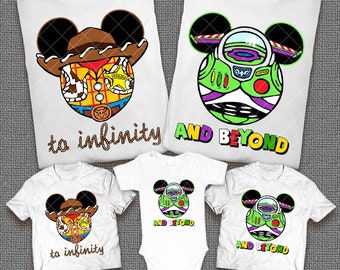 To Infinity and Beyond Family Matching Shirts Disney Pixar Family Shirt Disneyworld or Disneyland Toy Story shirt Custom Disney Trip Shirts