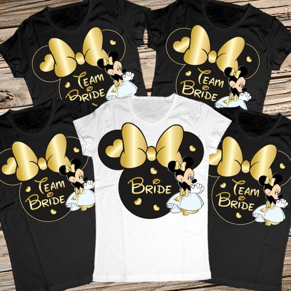 disney bride and bridesmaid shirts