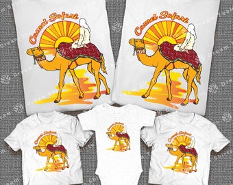 Camel Safari Shirts Desert Safari T-Shirts Egypt Indian Dubai Safari Shirts Camel Safari Shirts Sahara Desert Camel Ride T-Shirts Arab Camel