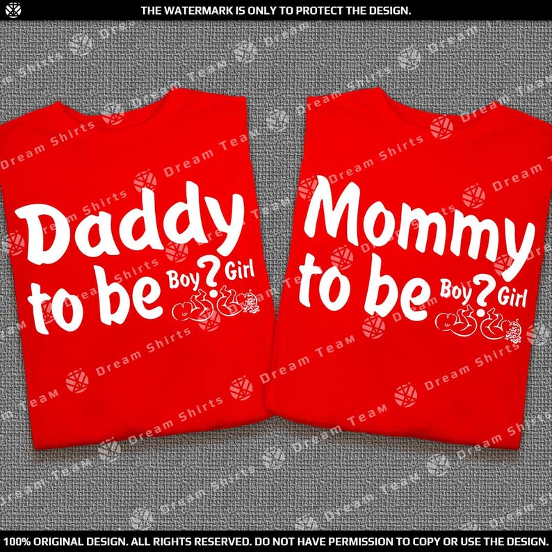 Mommy To Be and Daddy To Be Shirts, Gift For New Mom and Dad, Matching Pregnancy Shirts, Baby Shower Shirts, Pregnancy Announcement Shirt image 7