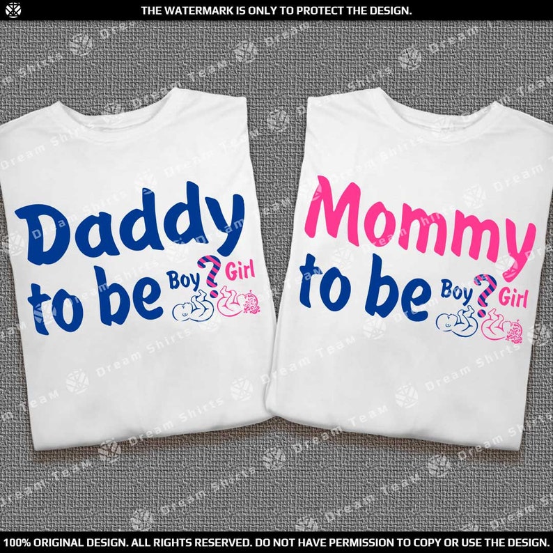 Mommy To Be and Daddy To Be Shirts, Gift For New Mom and Dad, Matching Pregnancy Shirts, Baby Shower Shirts, Pregnancy Announcement Shirt image 2