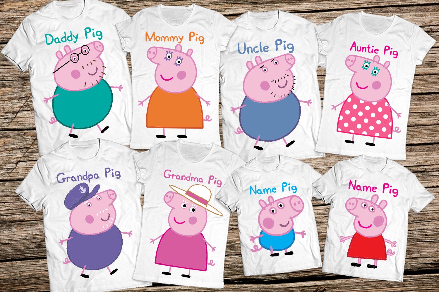 Peppa pig family shirts Daddy pig shirt Peppa pig birthday | Etsy