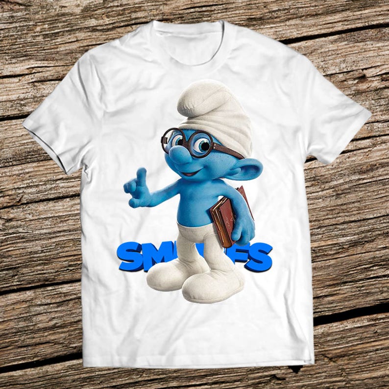 3D Brainy Smurf Shirt Smurf Shirt Smurf clothing Smurf baby | Etsy