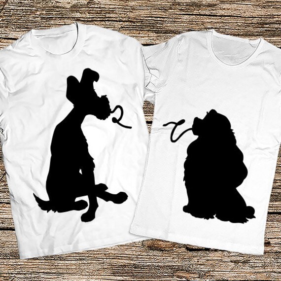 lady and the tramp couple shirts