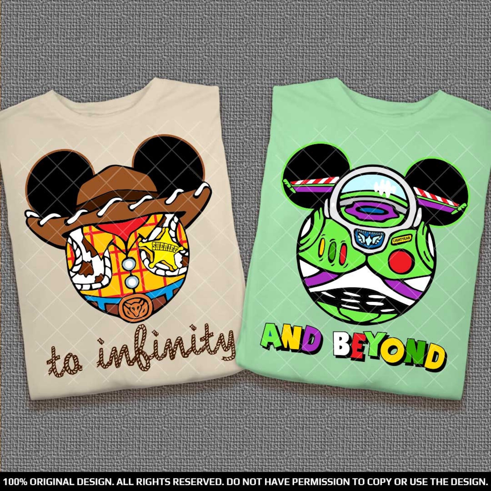 Discover To Infinity and Beyond Couple Matching Shirts Disney
